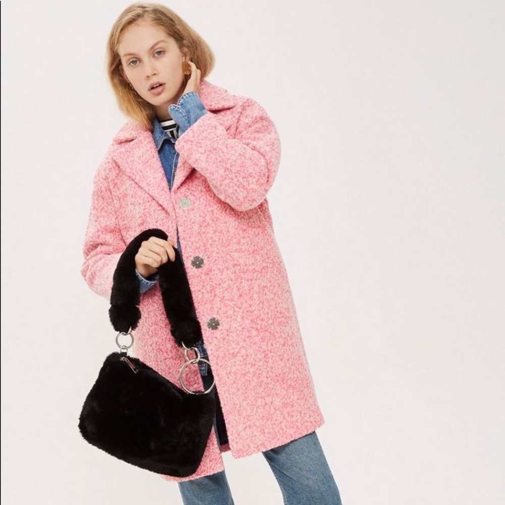⭐️HP NWT Topshop Bouclé Coccon Pea Coat